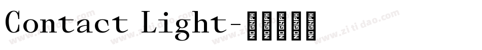 Contact Light字体转换
